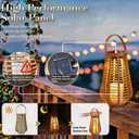 2 Pack Solar Lanterns Outdoor Waterproof, Hand-Woven Hemp Rope,10x5.5 Inch