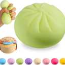 Dumpling Squishy Mystery Box, Viral Squishy Dumpling Toy, Bao Bun Squeeze Stress Relief Fidget Toys for Holiday & Birthday Gifts (Green)