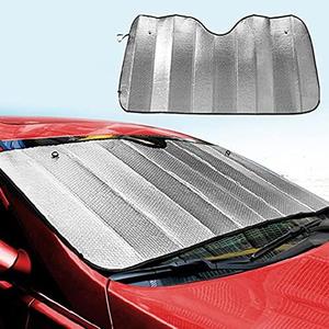 Car Windshield Sun Shade, Car Sun Visor for UV Rays and Sun Heat Protection, Car Interior Accessories for Sun Heat, Windshield Sun Shade for Car Auto Front Window Sunshade Visor Shieldss 130x60cm SIL