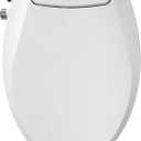 Brondell Bidet Toilet Seat Non-Electric Swash Ecoseat, Fits Elongated Toilets, White - Dual Nozzle System, Ambient Water Temperature - Bidet with Easy Installation