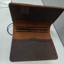 Travelers Notebook Cover with Inner Pockets, Card Slots and Pen Holder, Passport Size, Dark Brown