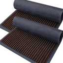 OLANLY Front Door Mat Indoor Outdoor Entrance, 2-Pack 59 x 34 Inch, Waterproof Heavy Duty Doormat, Fade Resistant, Low Profile, Easy Clean Patio Porch Welcome Floor Mats for Entry, Brown