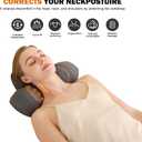 3-in-1 Rechargeable Neck Massager Pillow with Heat, Vibration, Traction Massager for Neck Pain and Hump Relief, Gifts for Home Office Travel