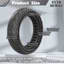 8.5x2.0 Inch Solid Scooter Tire, Fit for 50/75-6.1 8 1/2x2 10x2.0 10x2.125 Orignal Tire, Fit for isinwheel S9 pro VOLPAM SP06/ SPT7/ SP03 Electric Scooter Front Rear Tire, Black 2pcs