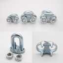 1/2 Inches Wire Rope Clamp,Heavy Duty U-Bolt Cable Clips,Zinc Plated Wire Rope Clips 4 Pcs (M12)