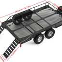 1/10 RC Trailer with Hitch Mount Receiver & Hauling Ropes for Crawler Cars Axial SCX10 D90 Wrangler TRX4 TRX6 Redcat GEN8