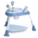 Dream On Me Pogo 3-in-1 Baby Activity Center for 4–12 Months, 360° Rotating Seat, Adjustable Height, Interactive Toys with Music, Converts to Toddler Play Table & Standing Station, Moonmist Blue