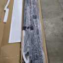 California King Bed Frame with Wooden Headboard, Heavy Duty Platform Bed Under Bed Storage, Black Metal Support System, No Box Spring Needed, Mahogany