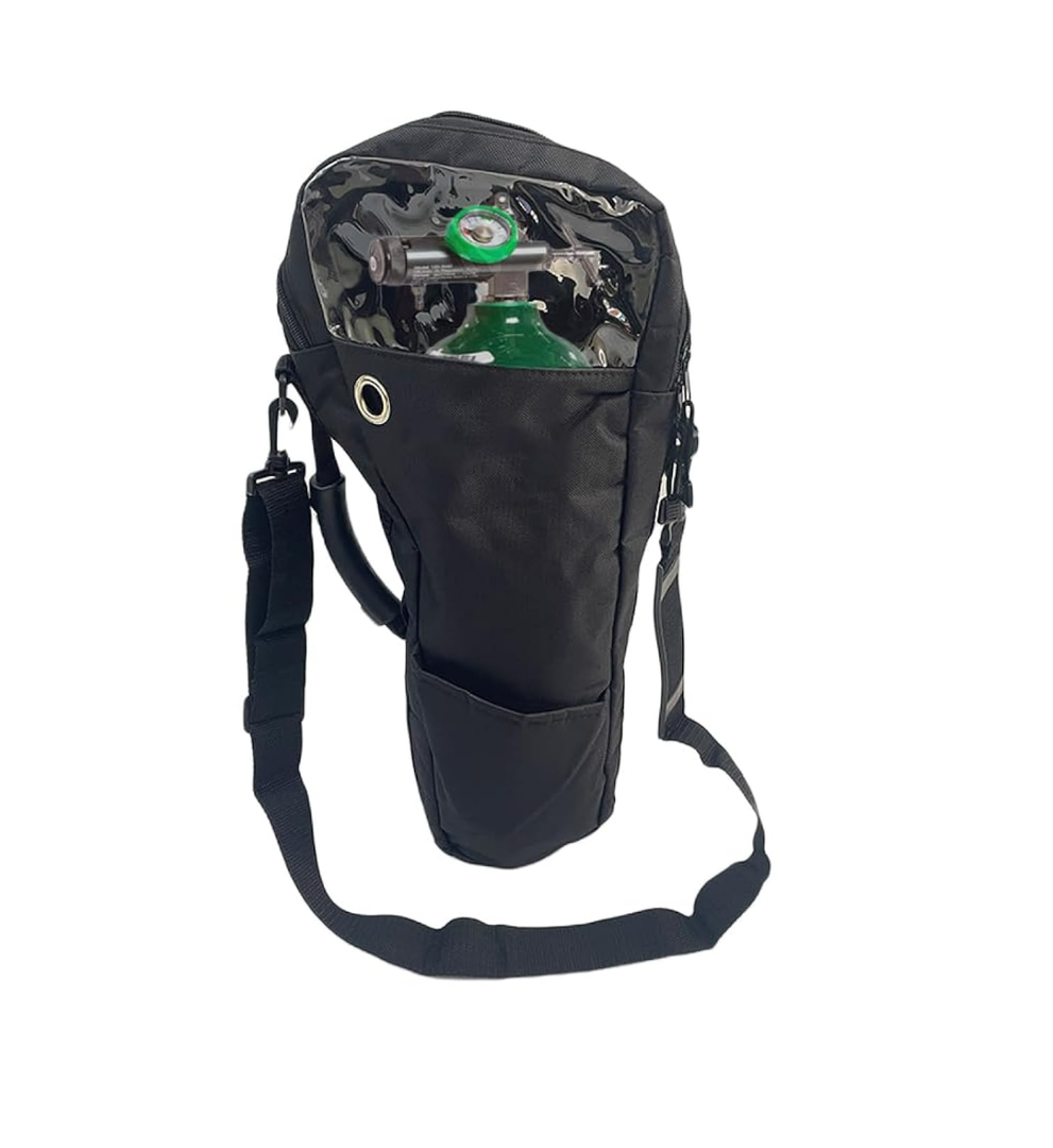 Oxygen Tank Shoulder Bag - Portable Cylinder Holder Bag Fits A, B, C, D, M2, ML6, M7 O2 Tank Carrier Pouch Accessories, 20.8" L x 8.7" W