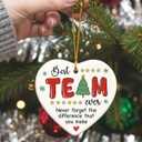 3 x Best Team Ever Gifts 2025, Inspirational Gift for Coworkers, Employees, Staff, Work Bestie, Heart Shaped Ceramic Ornaments Appreciation Gift for Coworkers, Team Gifts for Employees