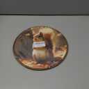 Hxlac Fall Squirrel Round Wall Art Framed, Fall Animal Maple Leaves Round Wall Decor, Rustic Autumn Squirrel Hanging Canvas Prints Wall Sculptures for Farmhouse Home Living Room Decor, 10x10 Inch