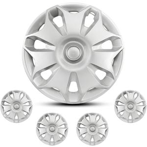 16" Hubcaps Wheel Covers Compatible with 2014-2023 Ford Transit Connect, Hubcap Wheel Cover Replacement Set of 4, Snap-On Direct, # DT1Z-1130-C DT1Z1130C DT11-1130-EB DT111130EB (4Pcs, Gloss Silver)