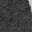 Smiry Luxury Chenille Bathroom Rugs 30x20, Extra Soft and Absorbent Shaggy Bath Mat, Machine Washable, Non-Slip Plush Carpet Runner for Tub, Shower, and Floor, Home Decor Accessories, Black