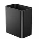 Small Bathroom Trash Can 2.4 Gallon Wastebasket, Slim Metal Garbage Can Matte Black Stainless Steel Trash Bin for Bedroom,Office,Kitchen,Toilet, rv, Near Desk, Under Sink