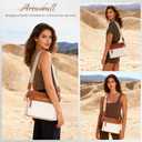 Genuine Leather Crossbody Bags for Women - Cute Small Crossbody Purse with Wide Strap for Travel, Work & Daily