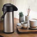 85 oz (2.5L) Airpot Coffee Carafe with Pump, Insulated Stainless Steel Coffee Dispenser, Coffee Carafes for Keeping Hot/Cold, Hot Beverage Dispenser for Party
