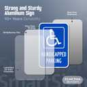 SmartSign Handicapped Parking Sign, 12 x 18 Inches 3M Engineer Grade Reflective Aluminum, Pre-Drilled Holes, USA Made