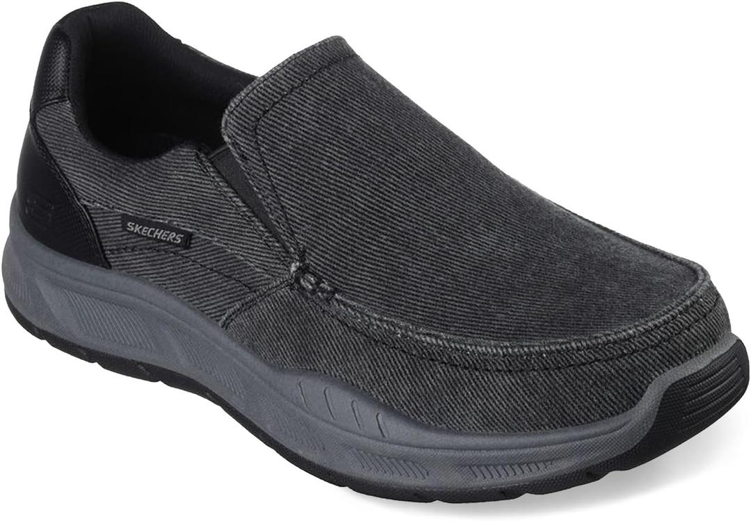 Skechers Men's, Relaxed Fit: Cohagen - Vierra Sneaker - Extra Wide Width Black Canvas Size 10