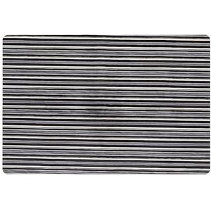 Town & Country Basics Smooth Step Striped Low Profile Utility Kitchen Mat, Machine Washable, with Non-Slip Backing, Grey/Black, 24"x35"