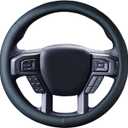 Car Steering Wheel Cover for Ford F-150 F-150 Lightning Super Duty Mustang Mach-E Explorer Escape Ranger Bronco Maverick, Universal Standard Size 14.5-15 inch Black Car Wheel Protector