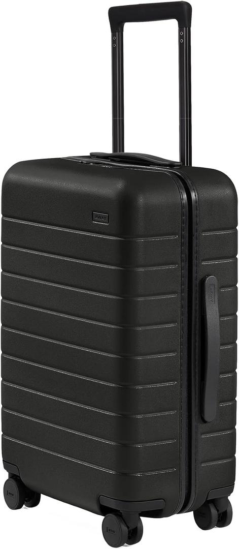 Away Carry-On Luggage, Lightweight Hardside Suitcase with Spinner Wheels, 22 Inch Airline Approved, TSA Lock, Jet Black, Standard