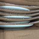 AmorArc Ceramic Dinnerware Sets for 6, 18 Pieces Handpainted Plates and Bowls Set, Scratch Resistant Stoneware Dishes Set, Dishwasher & Microwave Safe, Olive Green