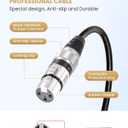 Tisino Female XLR to 1/4 (6.35mm) TS Mono Jack Unbalanced Microphone Cable Mic Cord for Dynamic Microphone - 25 FT/8 Meters