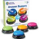 Learning Resources Answer Buzzers - Classroom Must Haves Supplies, Kids Toys, Sound Effect Button, Family Game Shows, Buzzers for Trivia, Participation Tools Boys and Girls Birthday Gifts