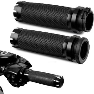 Amazicha 1inch Hand Grips, Cable Throttle Control Handlebar Grips Fit for Harley ’08-’13 XR, ’96-’07 Touring, ’02-’17 VRSC, ’96-Later XL, ’96-’17 Dyna (Except FXDLS)