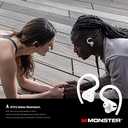 Monster DNA Fit Wireless Bluetooth Earbuds - Noise Cancelling Earbuds with Wireless Charging Case & Built-in Microphone, Water Resistant Bluetooth Headphones & Ear Buds (Regular, White)