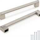 Knobonly 30 Pack Satin Nickel Finish Cabinet Pulls-7-1/2in Hole to Hole, Stainless Steel Boss Bar Kitchen Cabinet Handles and Knobs|Bedroom Closet Durable Modern Pulls