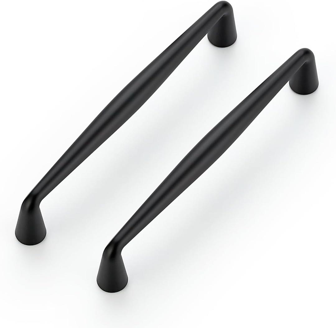 Ravinte 10 Pack 5 Inch Matte Black Kitchen Cabinet Handles Solid Zinc Alloy Cabinet Pulls Cupboard Hardware Drawer Handles