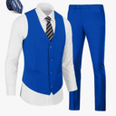 WOMS Mens 2 Pieces Suits Vest Pants Set Slim Fit Wedding Groomsmen Suit for Men Formal, 16 y