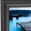 15x32 inch Picture Frame Solid Wood Black Panoramic Photo Frame,Suitable for Poster/Painting/Group Photo/Puzzle (A23B1532)