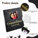 Pasimy Class of 2026 Graduation Album Self Adhesive Photo Scrapbook Congratulations 2026 Graduation DIY Album Leather Cover Memory Scrap Book with 40 Sticky Pages for 3x5 4x6 5x7 8x10 Pictures