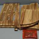 Meangood Bathroom Corner Shelf Stand, 3 Tier Pine Wood Display Shelf for Narrow Space, Shower Corner Shelf, Plant Stand Nightstand, for Living Room, Bedroom, Home Office, Elegant