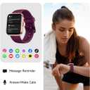 Woneligo Smart Watch for Women, Answer/Make Calls, Alexa Built-in, 1.85" Touch Screen Fitness Tracker for Android & iPhone, Heart Rate/Sleep/SpO2 Monitor Smartwatch, Waterproof (Deep Purple)