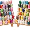 Simthread 120 Madeira Colors Polyester Machine Embroidery Thread Kit 550Y(500M) Similar to Madeira and Robinson-Anton Colors 40 Weight for Home Embroidery Sewing Machines