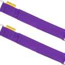 Single Loop Fitness Pilates Straps for Reformer, Cadillac, and Other Fitness Equipment Adjustable Length with Double D-Ring, One Pair, Purple