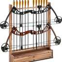 Geelin Wall Mounted Bow & Arrow Display Rack, Solid Wood Holder for 2 Compound Bows & 12 Arrows with Storage Drawer - Archery Home & Man Cave Decor, 31.5" L X 5.5" W X 38.2" H