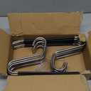 18 Pack Space Saving Open Ended Metal Pant Hangers, Non Slip Jean Hangers for Men and Women, Closet Storage Organizer for Clothes Leggings Slacks Trouser Ties (Black)