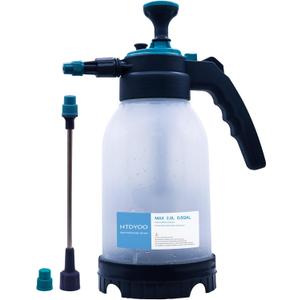 0.5 Gallon Garden Pump Sprayer, Hand Held Garden Sprayer, Water Spray Unit with Adjustable Nozzle and Extra Extended Spray