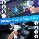 JONYJ Handheld Car Vacuum Cleaner, 16000PA Hand Held Vacuum Portable Cordless, 2 in 1 Air Duster and Vacuum Cleaner with LED Light, Multi-Nozzles, 120W High Power Mini Vacuum for Home, Pet, Office