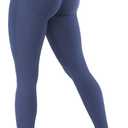 YEOREO Seamless Workout Leggings for Women Butt Lifting Hidden Scrunch Leggings High Waisted Gym Yoga Lilliean Impact Pants (Blue, L)