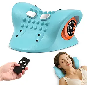 HarrFlow Neck Massager 2026 New Upgrade 3 in 1 Portable Massager with Heat &Comfortable Stretching–Adjustable Intensity for Neck & Shoulder Relaxation at Home,Office,Travel