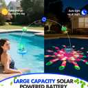 Pircaath 2025 Solar Wireless Pool Thermometer | Dynamic LED Light Show & Dual Backlit Display - Easy Read, 650FT Wireless Transmission | Floating Pool Water Temperature Gauge for Pools & Spas