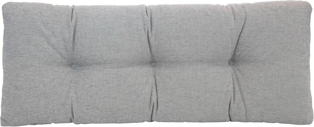 Klear Vu The Gripper Non-Slip Tufted Bench Cushion for Indoor Furniture, Assembled in USA, Entryway Storage, Bay Window, Corner Nook or Piano Seat, 43 Inches, Chenille Gray