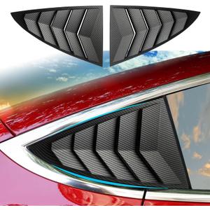 for Tesla Model 3 Rear Side Window Cover Louver Sport Style, for Tesla Model 3 2017-2025 Exterior Decoration Accessories (Model 3-Matt Carbon Fiber Pattern)