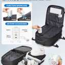 WONHOX Vacuum Seal Travel Backpack with Air Pump Compression Vacpack Waterproof Carry On Backpack for Travel Women men with Vacuum System Laptop Airlines Approved Daypack Space Saver Bags Black