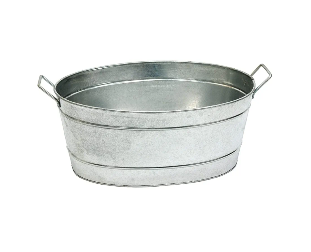 Achla Designs Oval Galvanized Tub